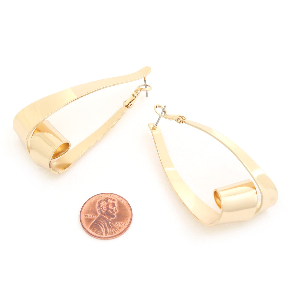 Triangle Loop Metal Dangle Earring - Tigbuls Variety Fashion