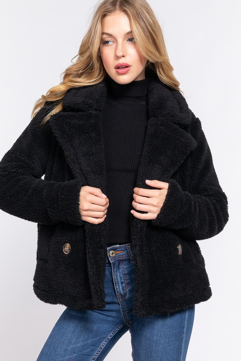 Faux Fur Sherpa Jacket - Tigbuls Variety Fashion