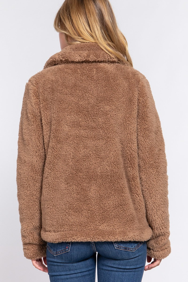 Faux Fur Sherpa Jacket - Tigbuls Variety Fashion
