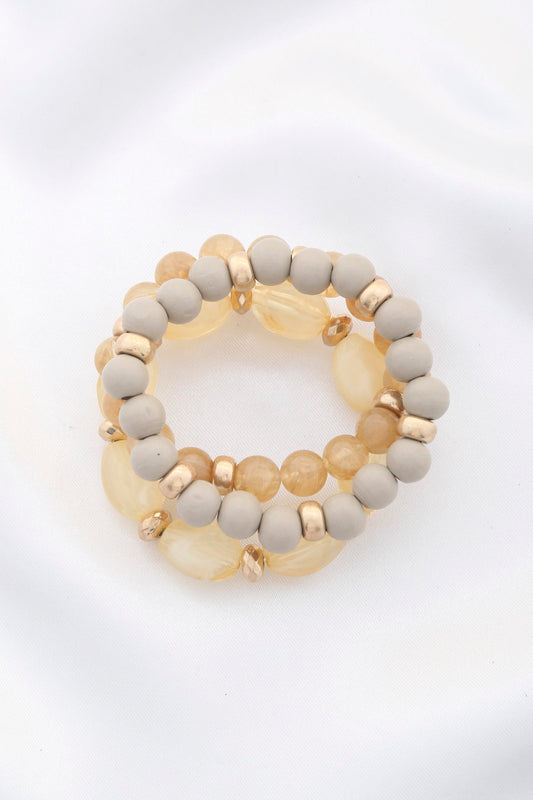 Semi Precious Stone Wood Bead Bracelet Set - Tigbuls Variety Fashion