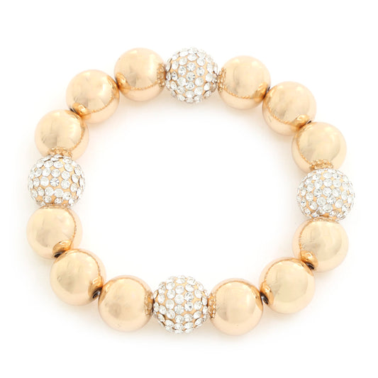 Rhinestone Ball Beaded Bracelet - Tigbuls Variety Fashion