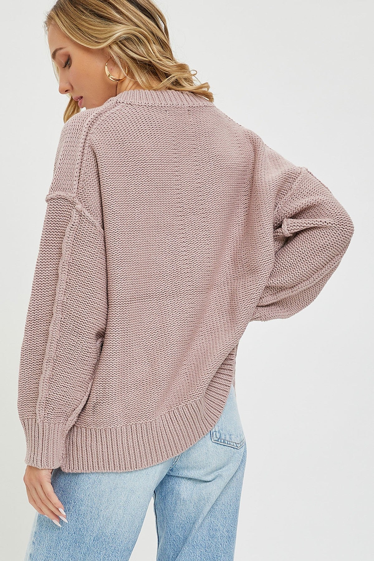 V Neck Oversized Sweater - Tigbuls Variety Fashion
