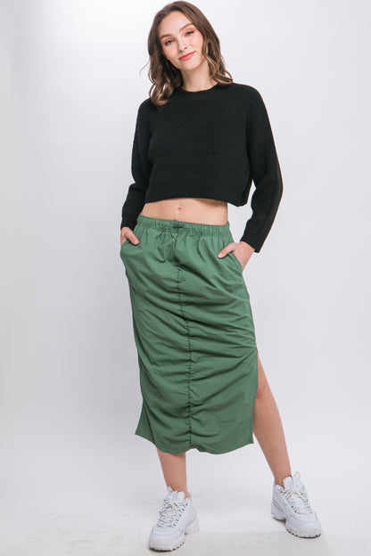 Wool Blend Cropped Sweater Top - Tigbuls Variety Fashion