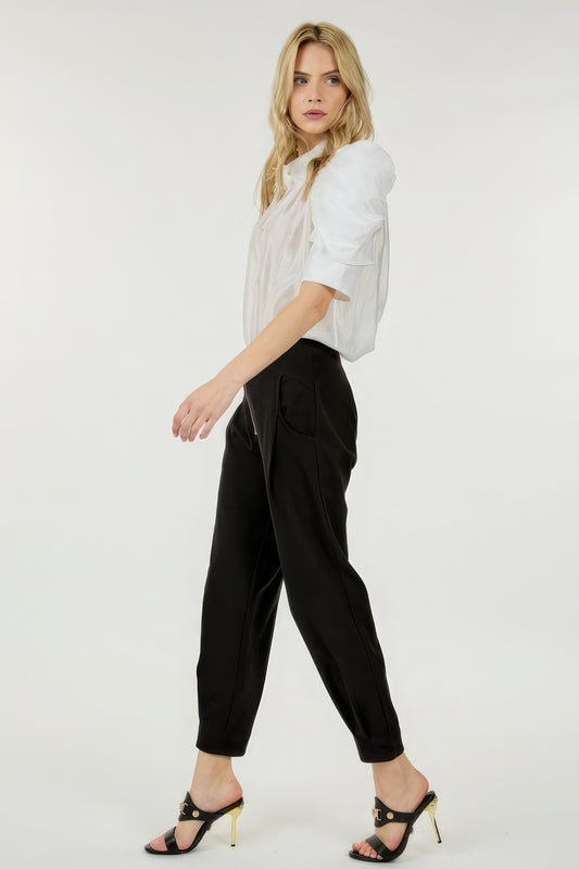 High Waist Zipper Front Skinny Pants - Tigbuls Variety Fashion