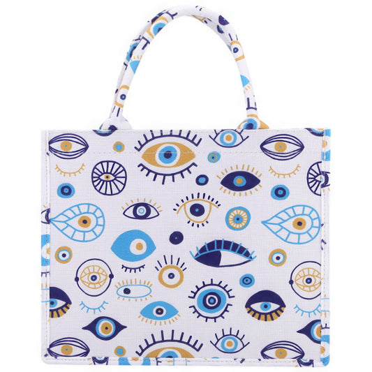 Evil Eye Print Tote Bag - Tigbuls Variety Fashion