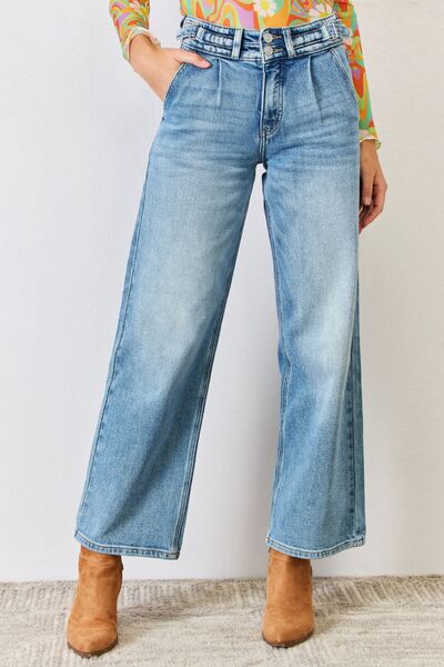 Kancan High Waist Wide Leg Jeans - Tigbuls Variety Fashion