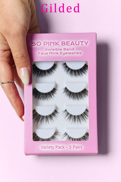SO PINK BEAUTY Faux Mink Eyelashes Variety Pack 5 Pairs - Tigbuls Variety Fashion