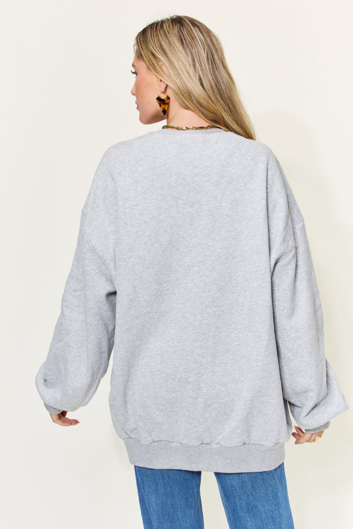 Simply Love Full Size YOU ARE ENOUGH Drop Shoulder Oversized Sweatshirt - Tigbuls Variety Fashion