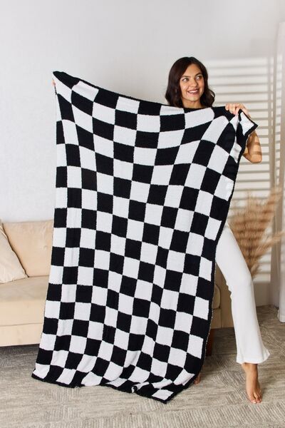 Cozy Checkered Decorative Throw Blanket - Tigbuls Variety Fashion