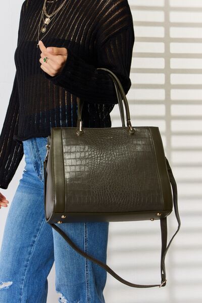 David Jones Texture PU Leather Handbag - Tigbuls Variety Fashion