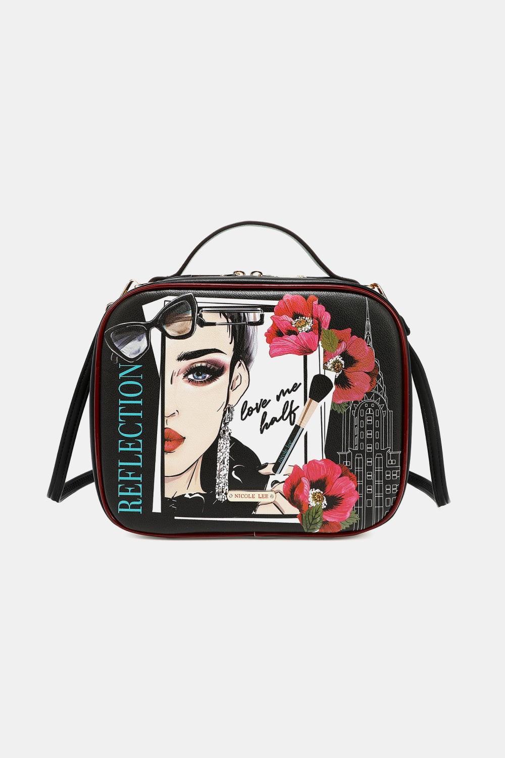 Nicole Lee USA Printed Handbag with Three Pouches - Tigbul's Variety Fashion Shop