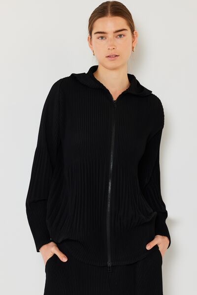 Pleated Unisex Plisse Jacket with 2 Way Zipper - Tigbuls Variety Fashion