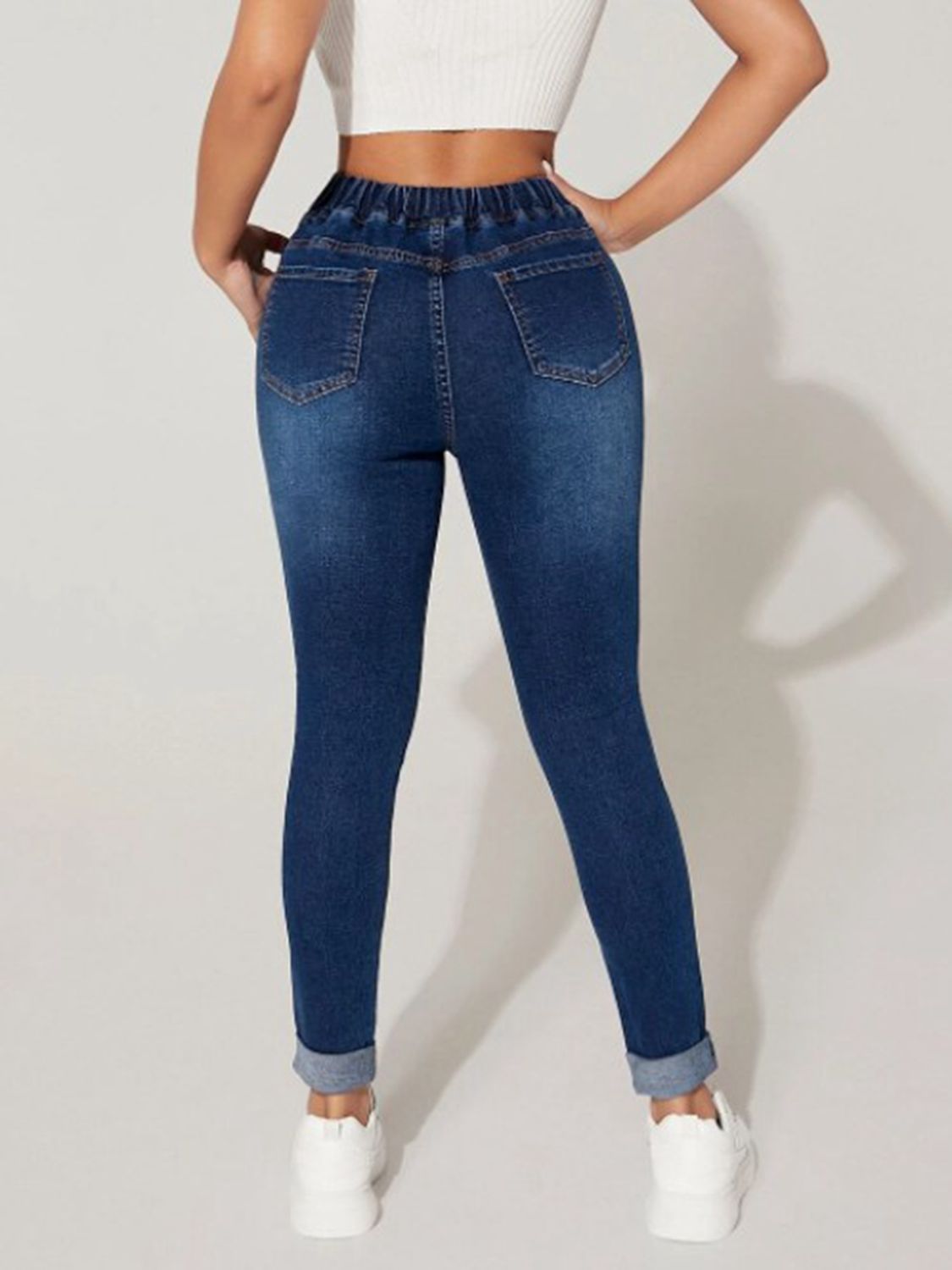 Drawstring Cropped Jeans - Tigbuls Variety Fashion