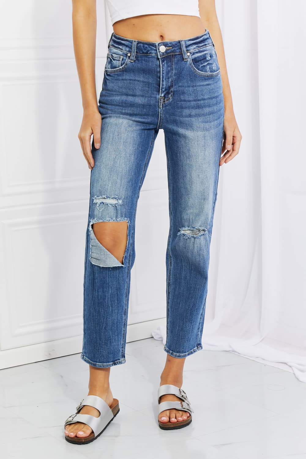 High Rise Relaxed Jeans - Tigbul's Fashion