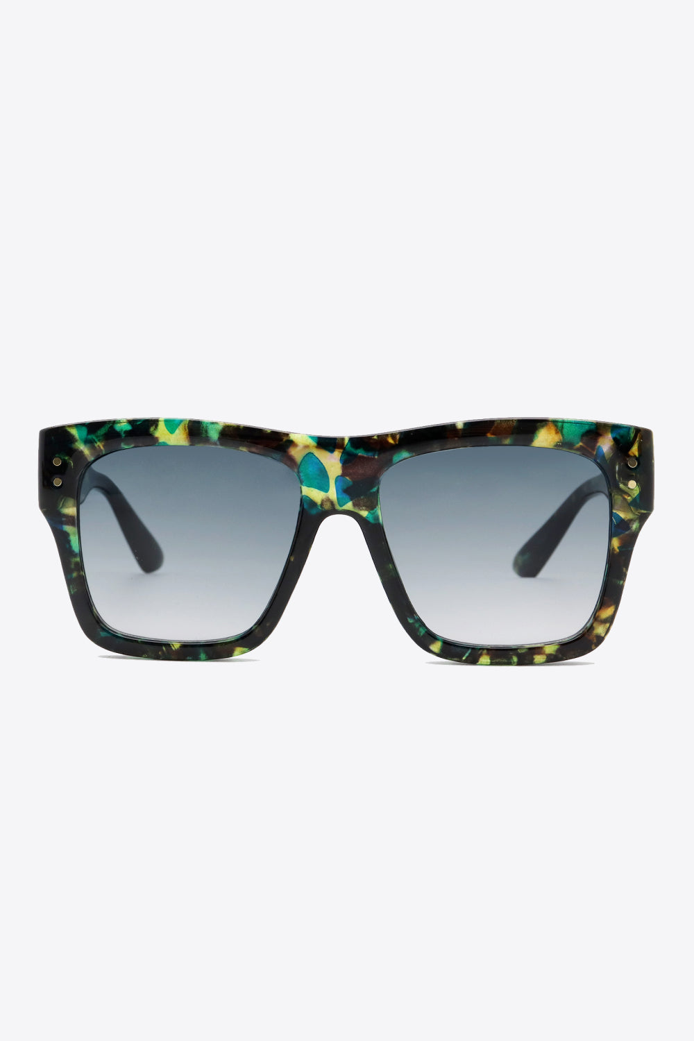 UV400 Patterned Polycarbonate Square Sunglasses - Tigbul's Fashion