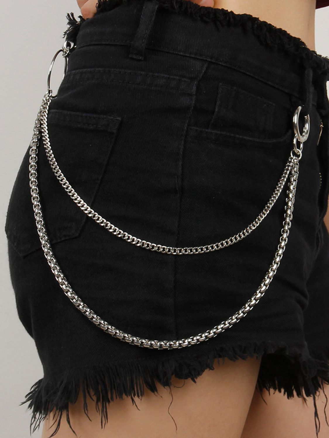 Double-Layered Metal Chain Belt - Tigbul's Fashion