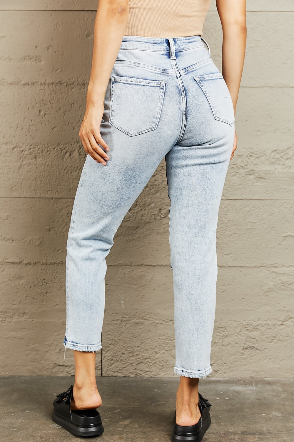 High Waisted Accent Skinny Jeans | Tigbuls Variety Fashion