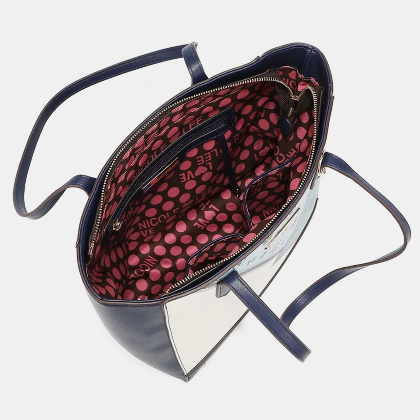 Nicole Lee USA 3-Piece Color Block Handbag Set - Tigbuls Variety Fashion