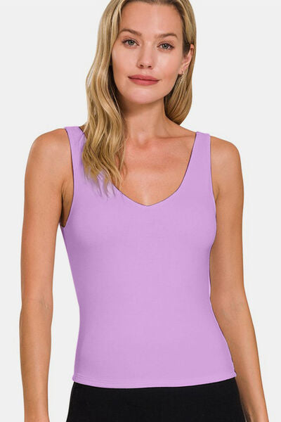 Zenana V-Neck Slim Tank - Tigbuls Variety Fashion