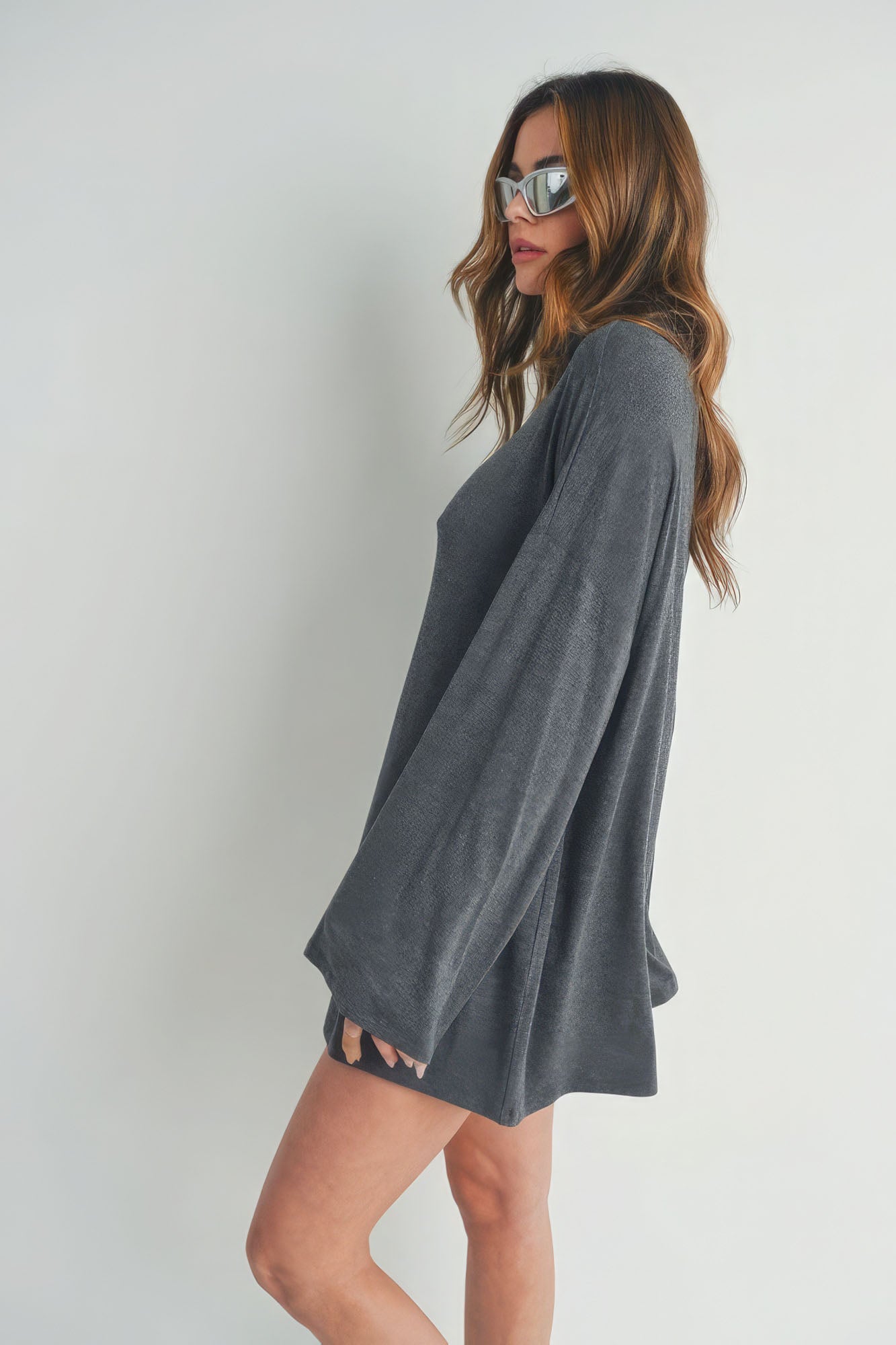 Bell Sleeve Turtle Neck Dress - Tigbul's Variety Fashion Shop