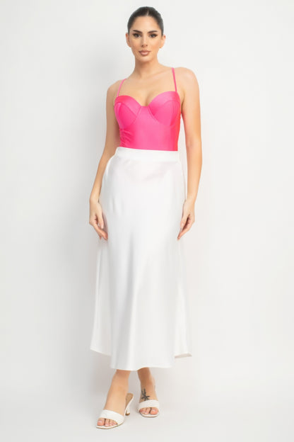 Rhinestone Strap Sweetheart Bodysuit - Tigbul's Variety Fashion Shop