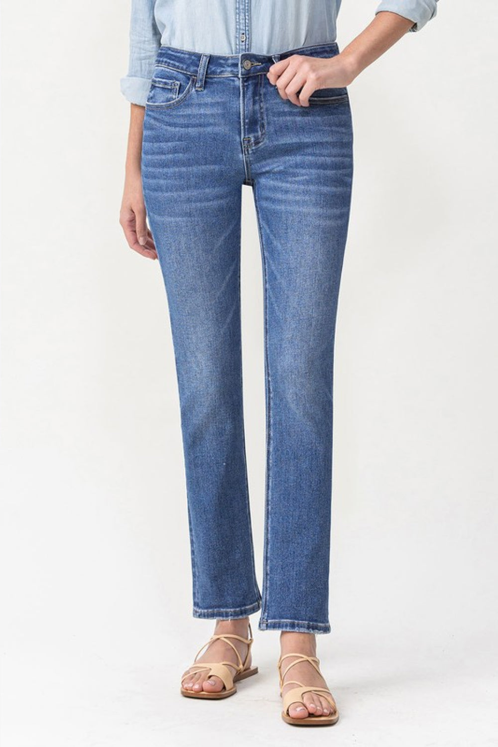 Lovervet Full Size Maggie Midrise Slim Ankle Straight Jeans - Tigbul's Fashion