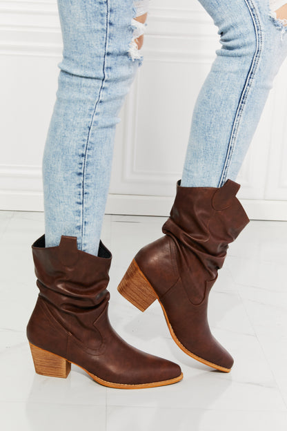 Women's Scrunch Cowboy Boots in Brown | Tigbul's Variety Fashion