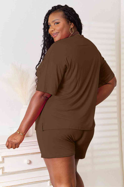 Basic Bae Full Size Soft Rayon Half Sleeve Top and Shorts Set - Tigbuls Variety Fashion