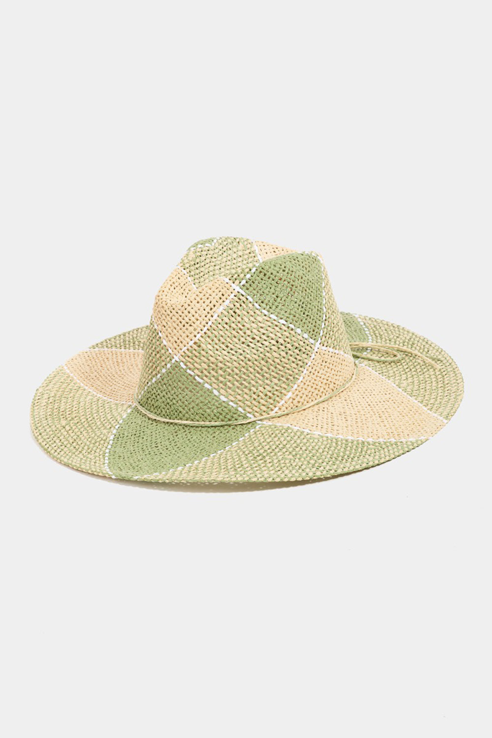 Fame Contrast Straw Braid Hat - Tigbuls Variety Fashion