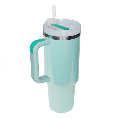 Stainless Steel Tumbler with Handle and Straw - Tigbuls Variety Fashion