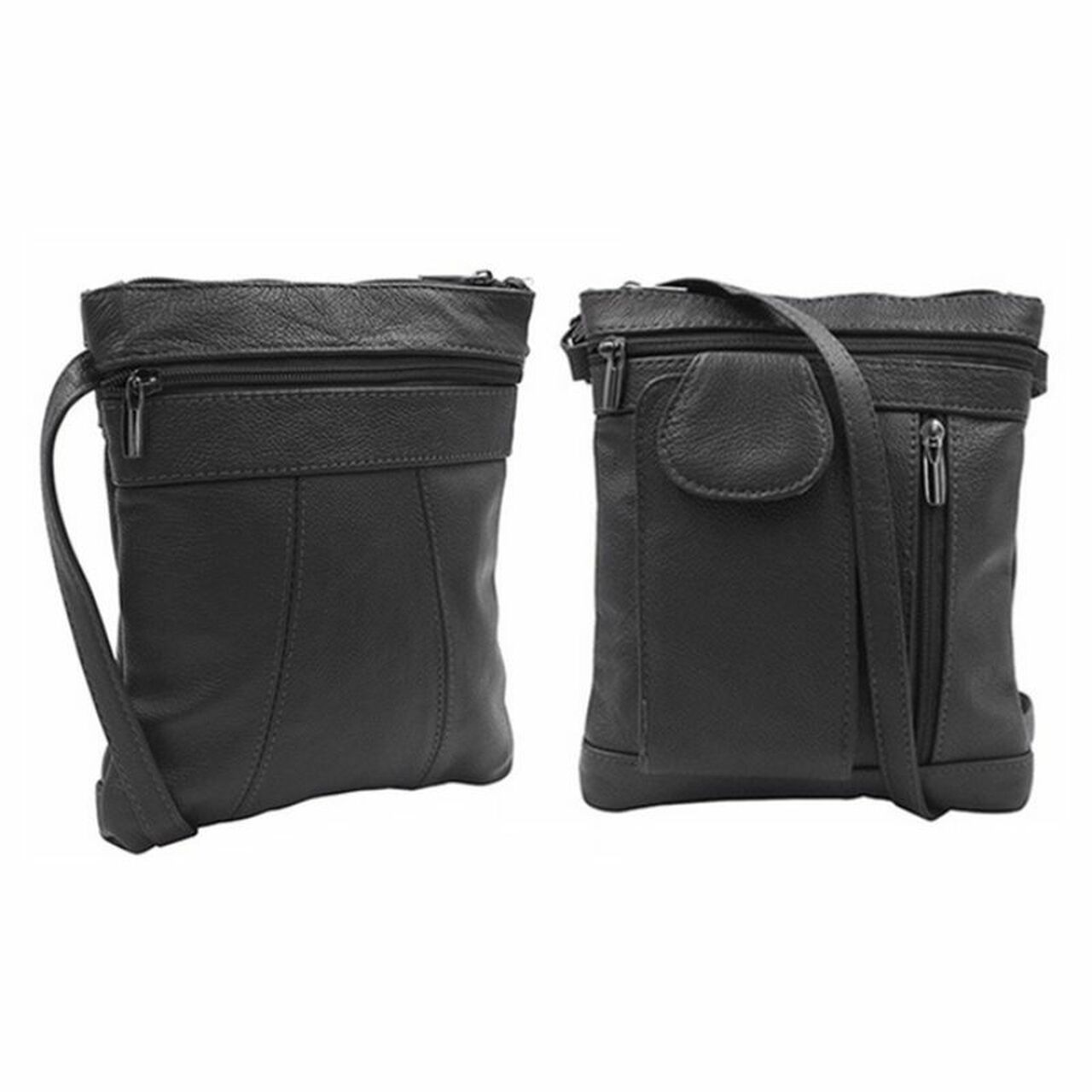 Soft Leather Crossbody Handbag With Outside Pockets | Tigbuls