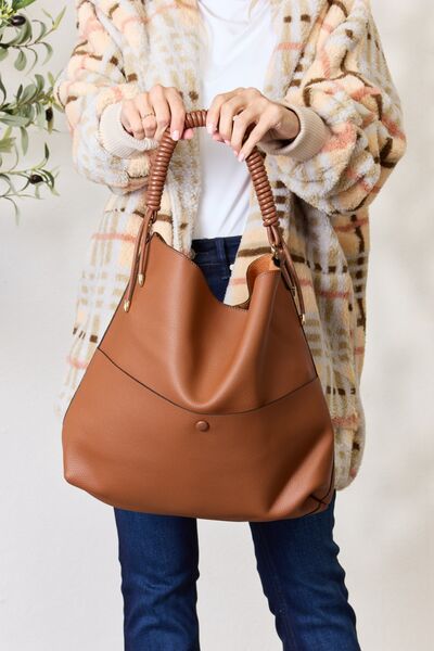 Vegan Leather Handbag with Pouch - Tigbuls Variety Fashion