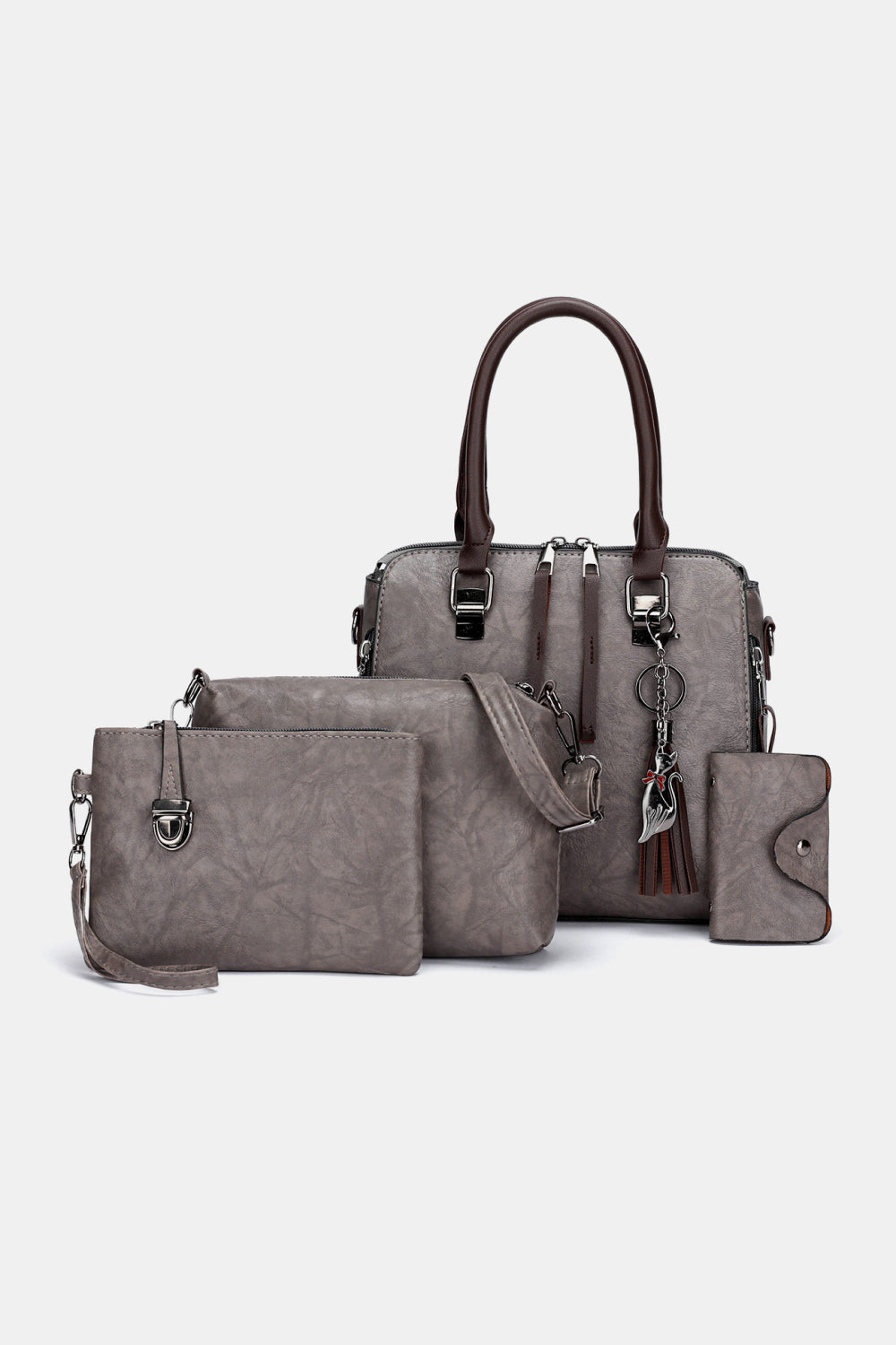 4-Piece PU Leather Bag Set - Tigbuls Fashion