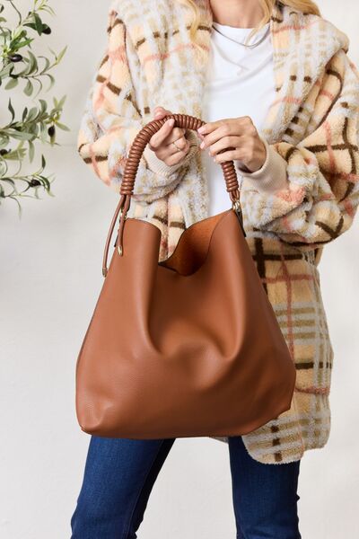 Vegan Leather Handbag with Pouch - Tigbuls Variety Fashion