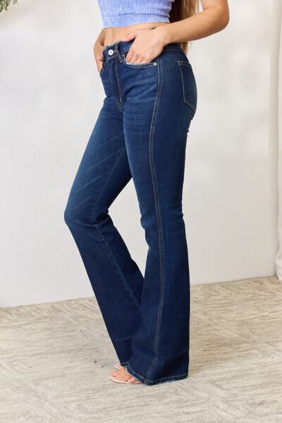 Dark Blue Slim Bootcut Jeans Size 1 to 3XL - Tigbuls Variety Fashion