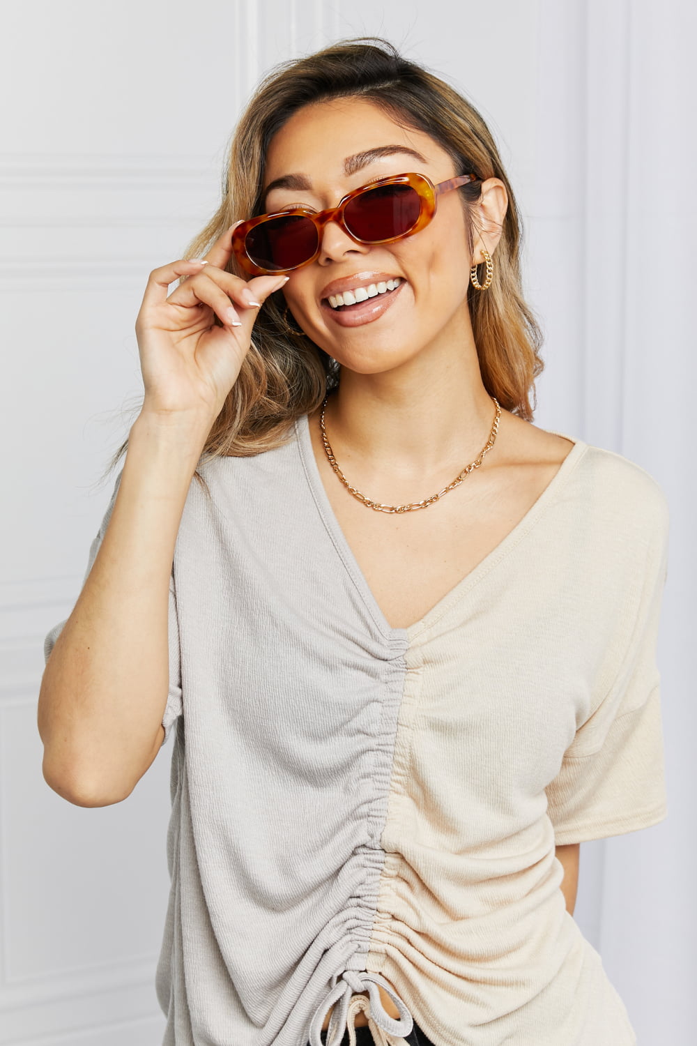 Oval Full Rim Sunglasses - Tigbul's Fashion