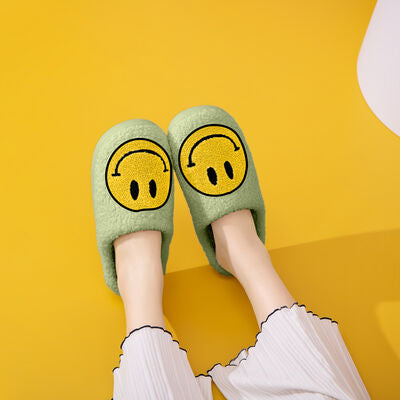Mint/Yellow Smiley Face Slippers | Tigbuls Variety Fashion