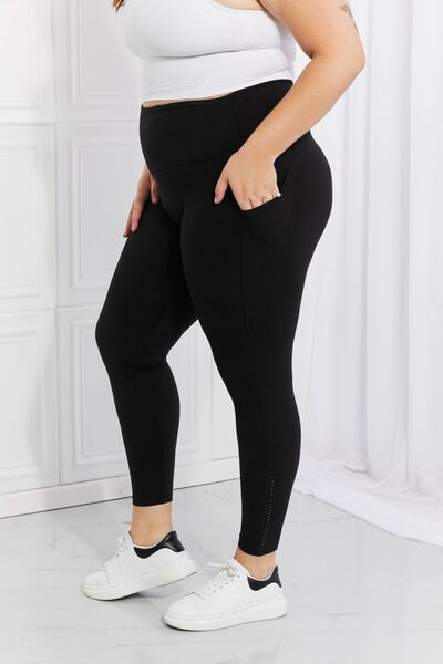 Leggings Depot Full Size Strengthen and Lengthen Reflective Dot Active Leggings - Tigbuls Variety Fashion