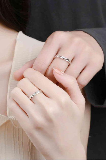 Minimalist 925 Sterling Silver Rhodium-Plated Ring Men/Womens - Tigbuls Variety Fashion