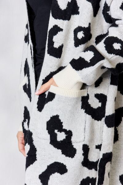 BiBi Leopard Open Front Cardigan - Tigbuls Variety Fashion