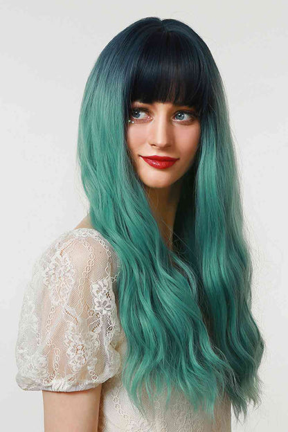 13*1" Full-Machine Wigs Synthetic Long Wave 26" in Seafoam Ombre - Tigbuls Variety Fashion