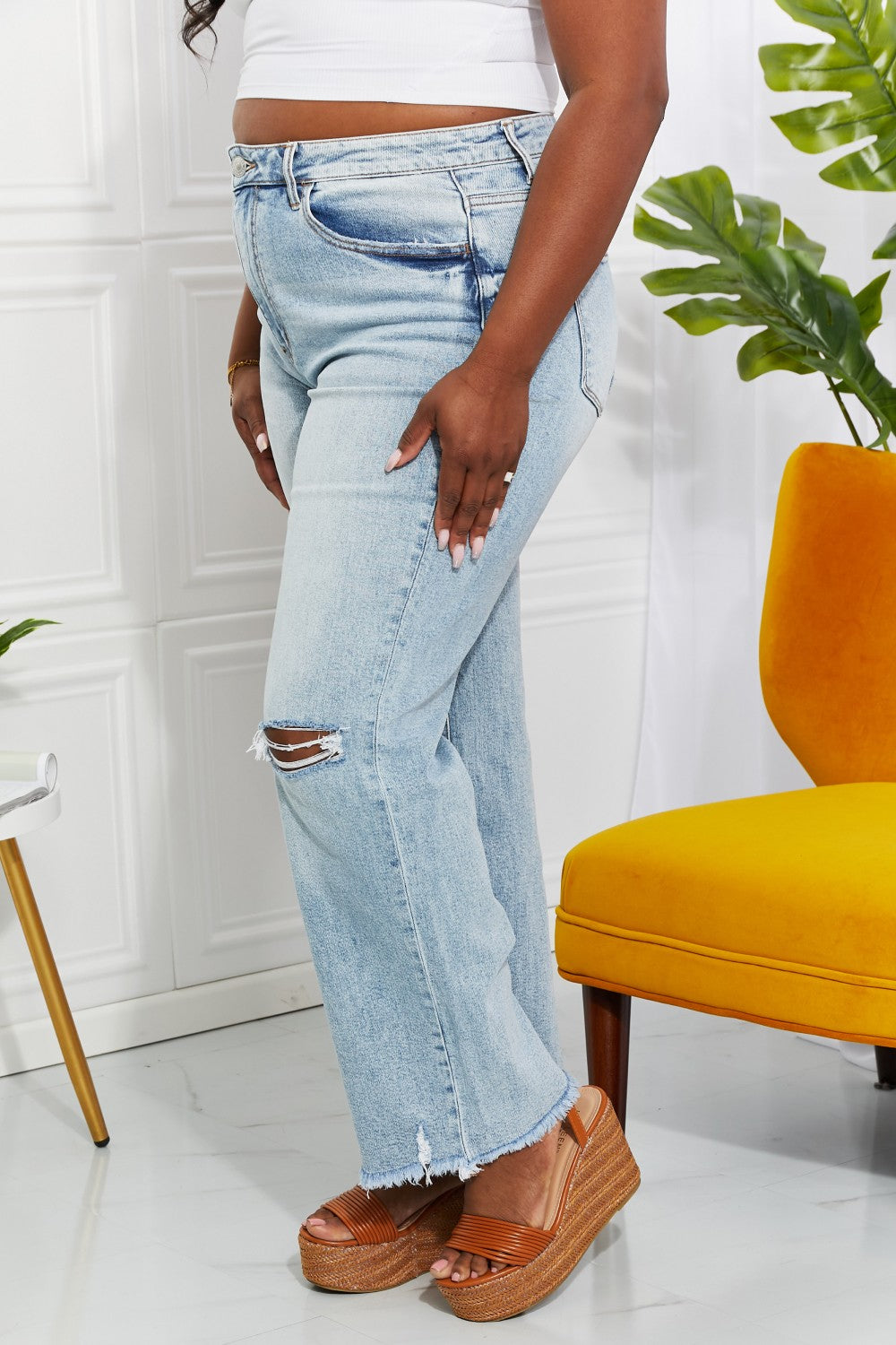 Full Size Run Allie Light Blue 90's Dad Jeans - Tigbul's Fashion
