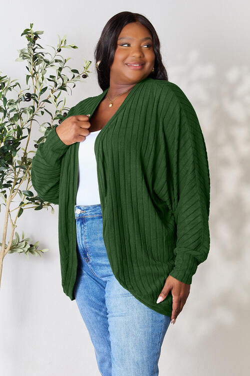 Open Front Long Sleeve Cardigan Sizes Small to 3XL - Tigbuls Variety Fashion