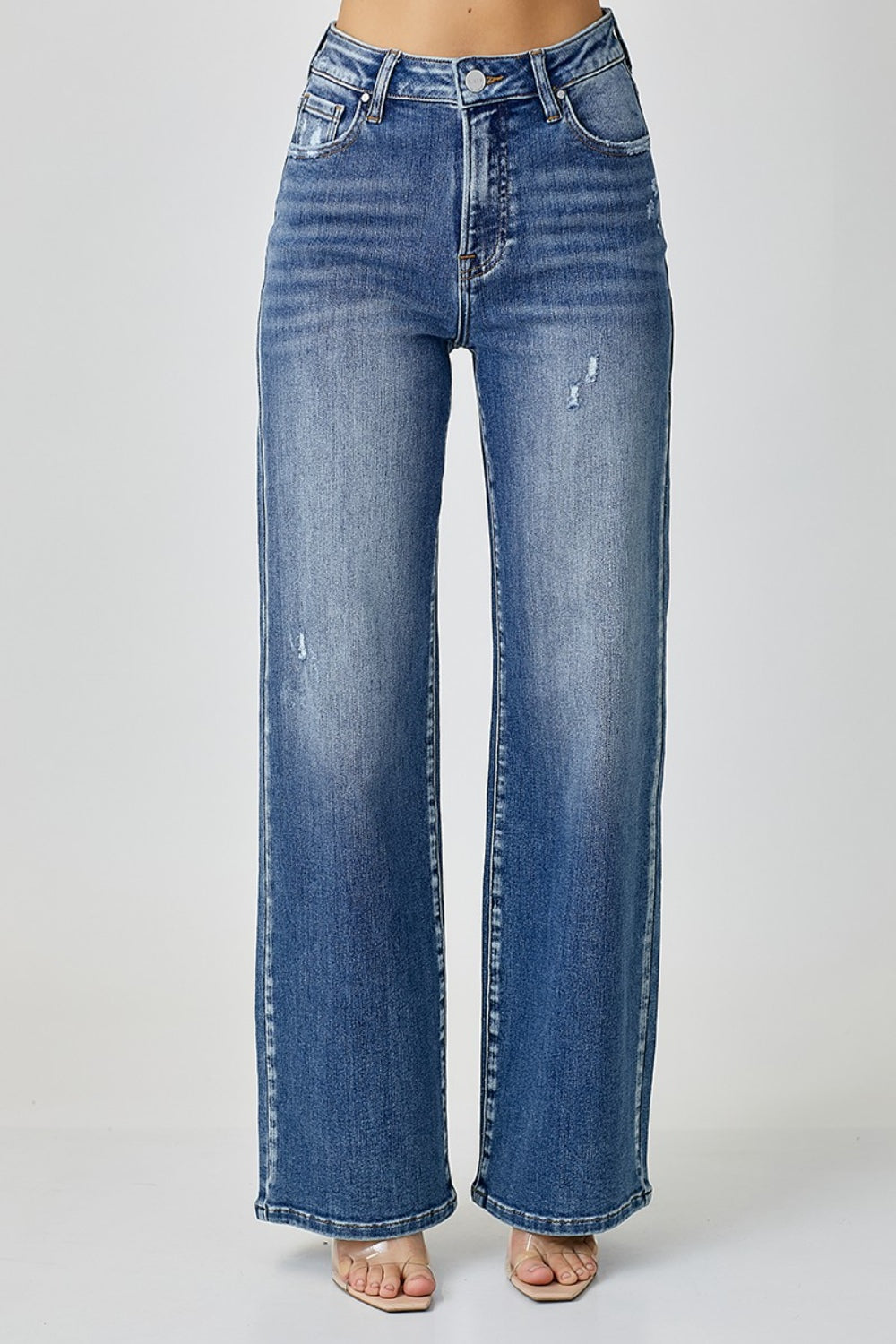 RISEN High Waist Wide Leg Jeans - Tigbuls Variety Fashion