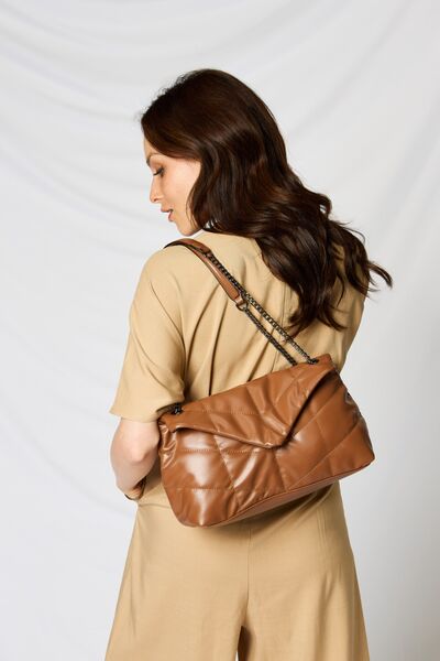 SHOMICO PU Leather Chain Handbag - Tigbuls Variety Fashion