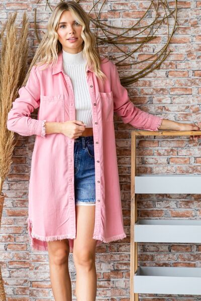 Pink Button-Up Shirt Dress - Tigbuls Variety Fashion