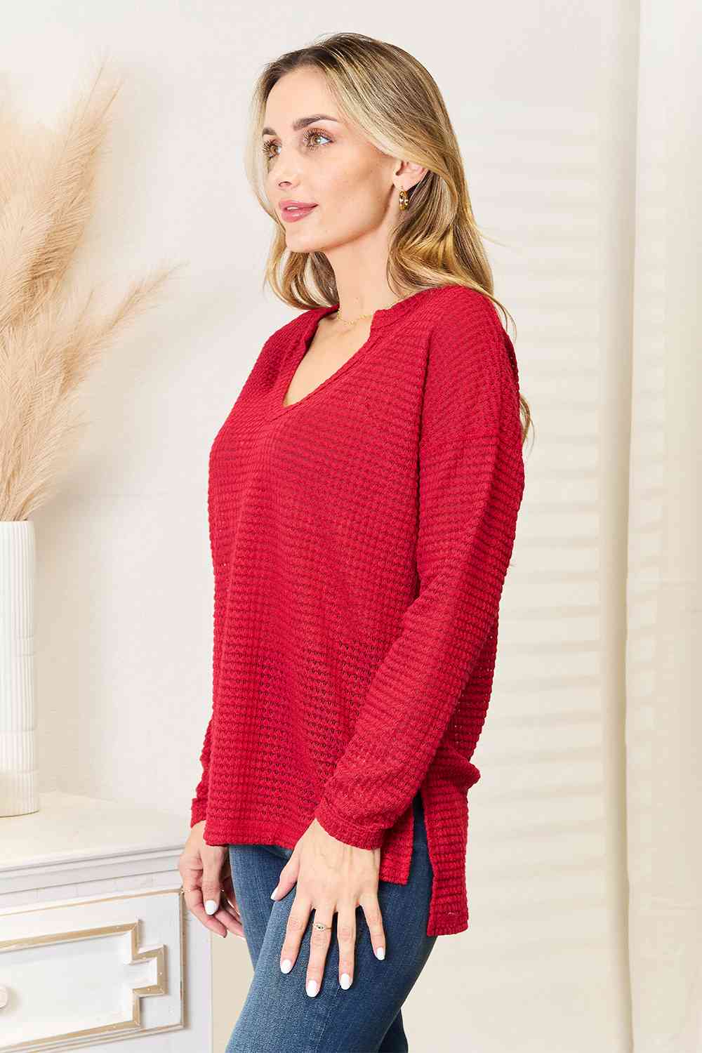Culture Code Full Size Wide Notch Relax Top - Tigbuls Variety Fashion