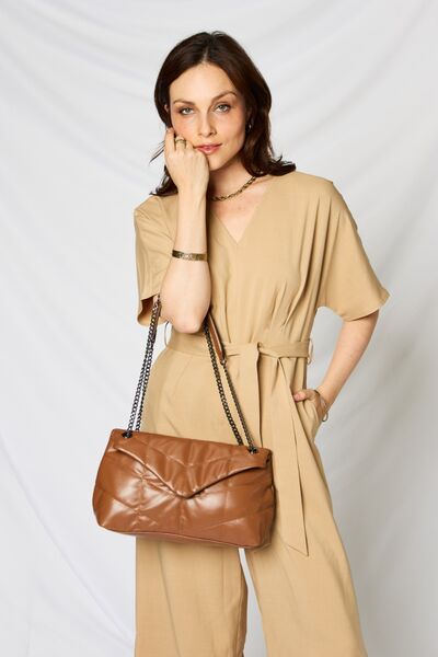 SHOMICO PU Leather Chain Handbag - Tigbuls Variety Fashion