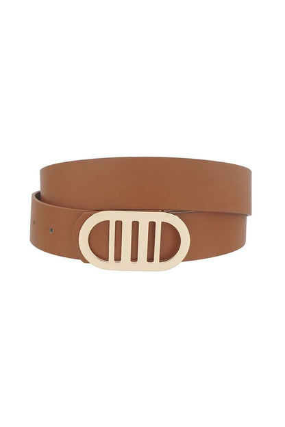 Modern Gridded Oval Standard Belt - Tigbul's Variety Fashion Shop