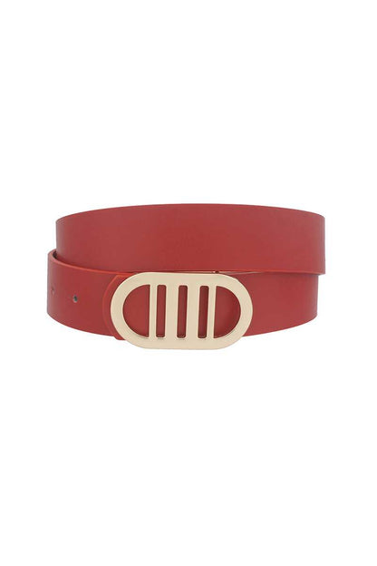 Modern Gridded Oval Standard Belt - Tigbul's Variety Fashion Shop